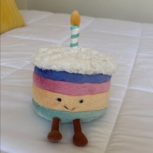 NWT Jellycat Amuseable Rainbow Birthday Cake Plush